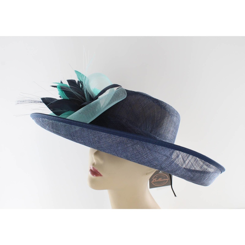 Bellissima Dressy Spring Easter Church Derby Hat $148 Tags #HT191 - Picture 5 of 6